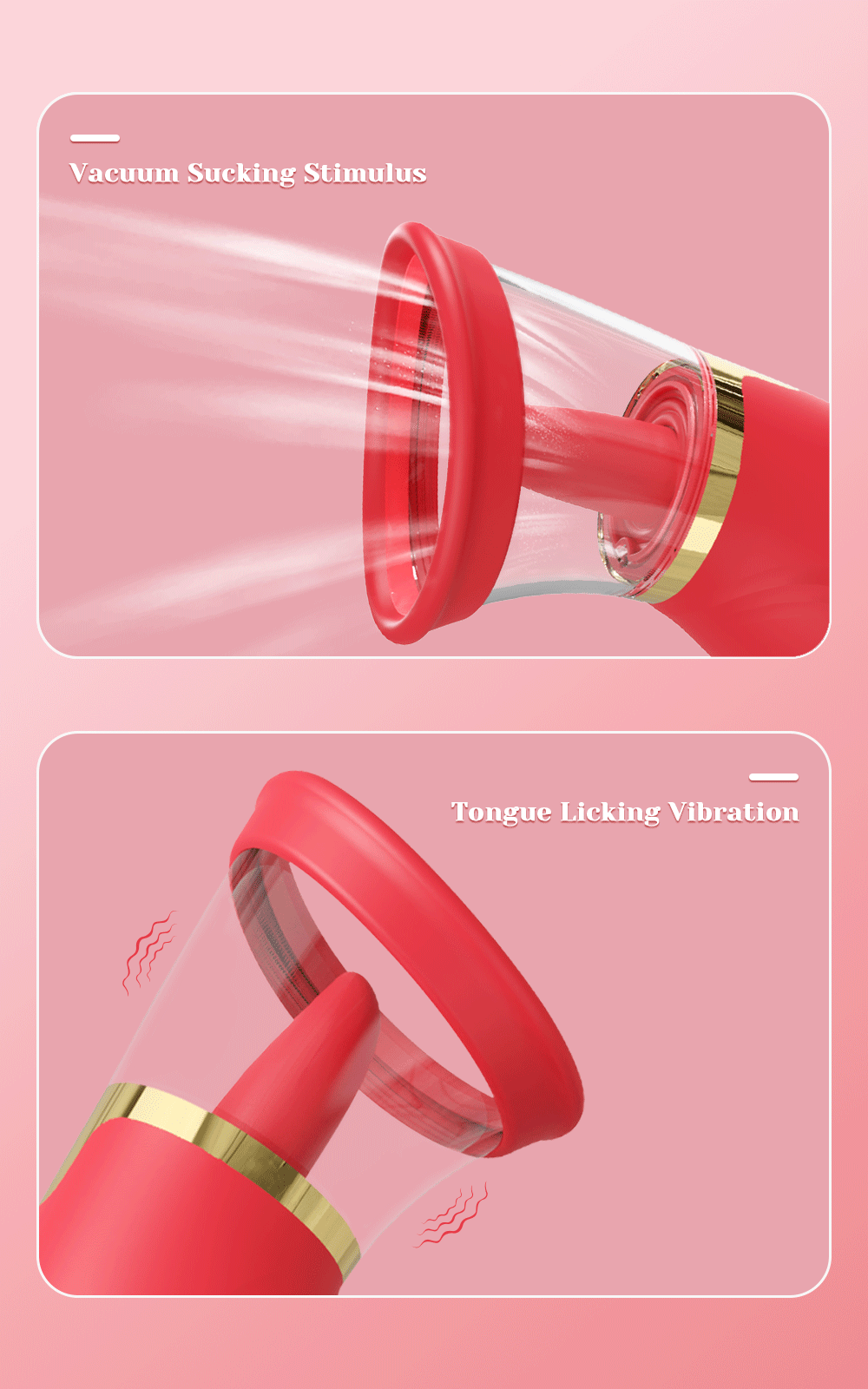 Rose-Sex Toy 3 Sucking 9 Tongue Licking Vibrating Vibrator