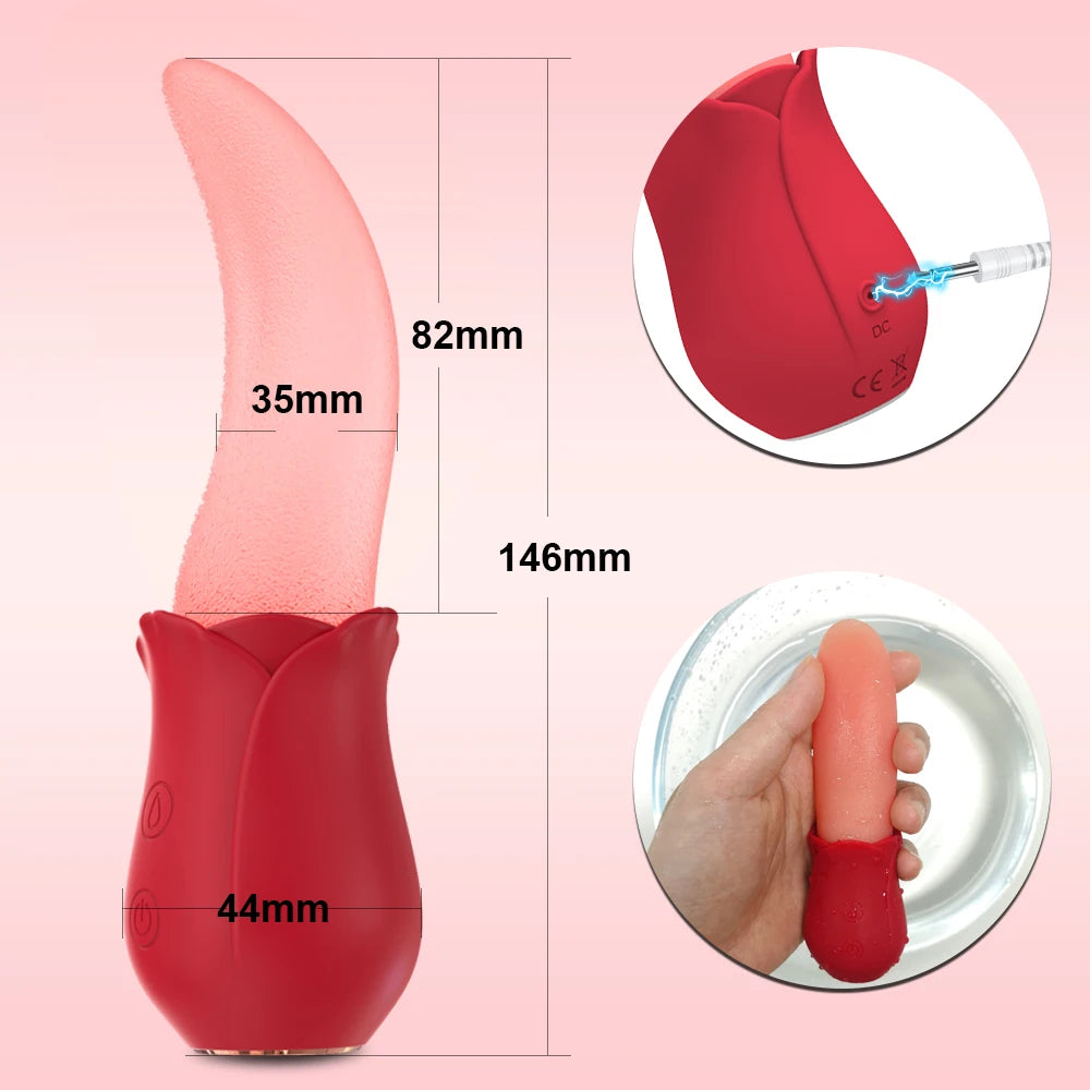 Tongue Clitoral Stimulation Massager with Multi-Sensory Textures